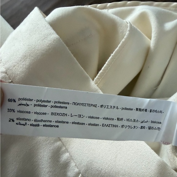 Zara Wide-Leg Cream Trousers - Picture 5 of 7